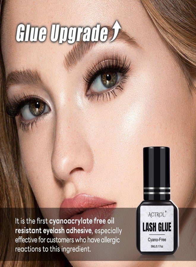 ACTROL Lash Glue Cyano-Free Waterproof 8 Weeks Long Lashting Individual Eyelash Glue Oil-Resistant Lash Adhesive Stron g Hold 5ml - Image 2