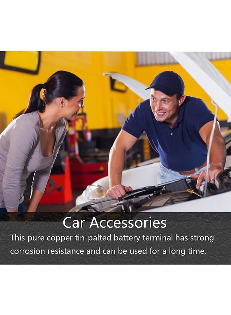Excefore Battery Terminal Clamp Connectors 2Pcs 4 Way Positive Negative Car Battery Terminals Connector Quick Release Disconnect for SAE/JIS Type A Posts - Image 5