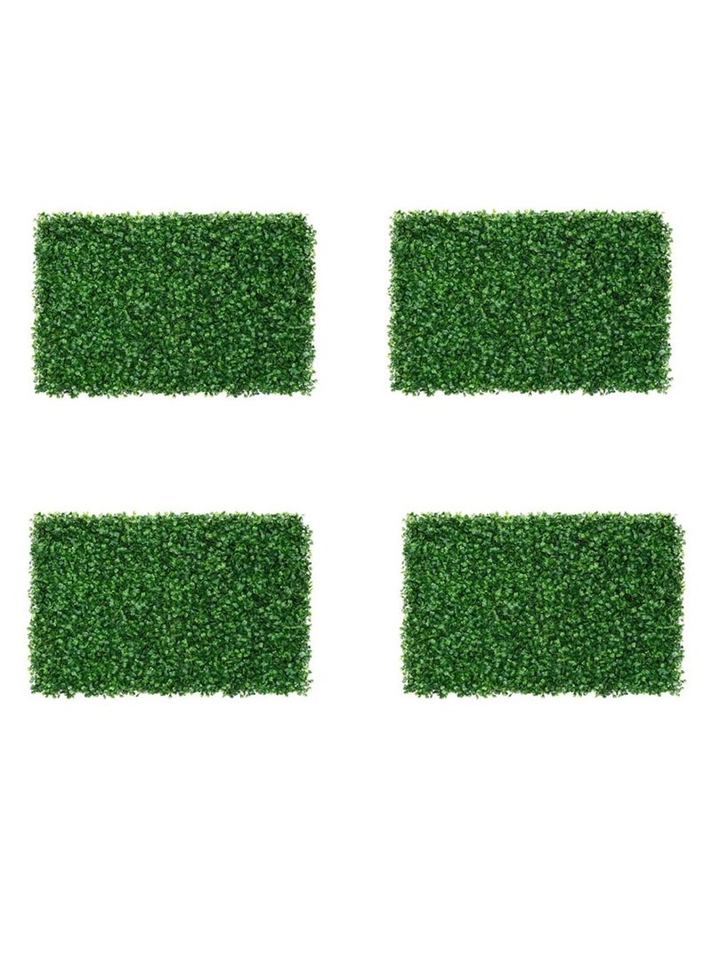 LINGWEI 4 Piece Artificial Wall Grass Plant Green - Image 1