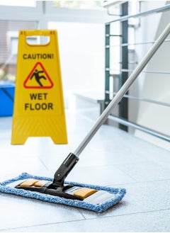 Festive Gallery Caution Wet Floor Sign Heavy Duty Safety Warning Signs, Reflective Slippery When Wet Sign Double Sided Caution Sign for School Office Shopping Mall School Park, Yellow  - Image 5