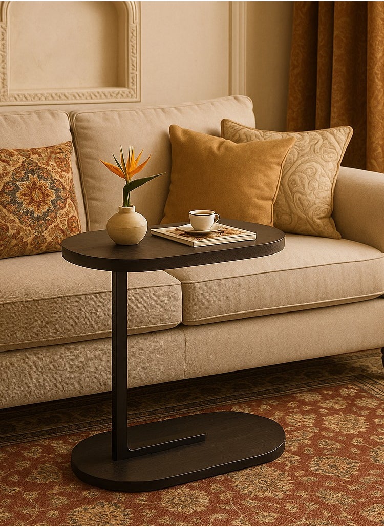 Y&D Modern End Tables C Shape Side Table Small Coffee Table Corner Table Modern Minimalist Designer Removable Sofa Side Table Bedside Table Household Side Table for Living Room Bedroom Office Dorm Black  - Image 5