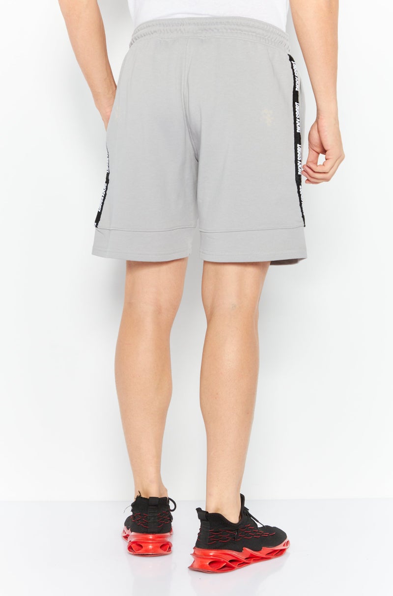 DKNY Sport Men Sportswear Fit Drawstring Training Shorts, Sliver  - Image 4