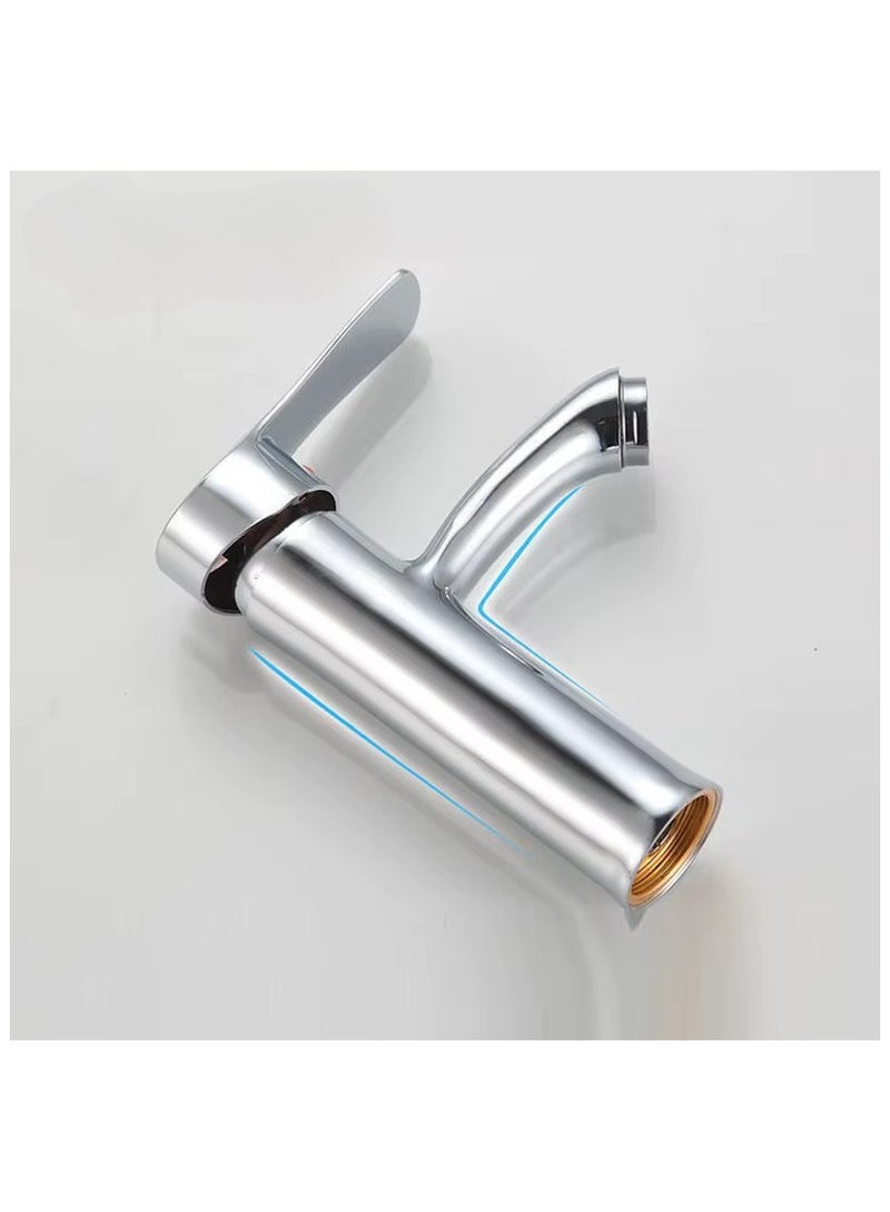 Basin Mixer Bathroom Sink Hot And Cold Faucet Single Handle Washbasin Faucet With Included Two Hoses  - Image 3