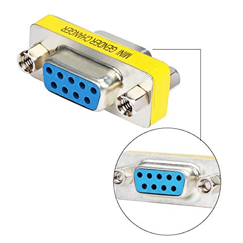 abcGoodefg 9 Pin RS-232 DB9 Male to Male Female to Female Serial Cable Gender Changer Coupler Adapter (10 Pack) - Image 5