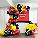 besttideyes Red Yellow and Black Balloons Garland Arch Kit 134Pcs CartoonTheme Balloon Arch whit Flash Lightning Starburst Balloons for Superhero Theme Cartoon Theme Birthday Party Decorations - Image 2