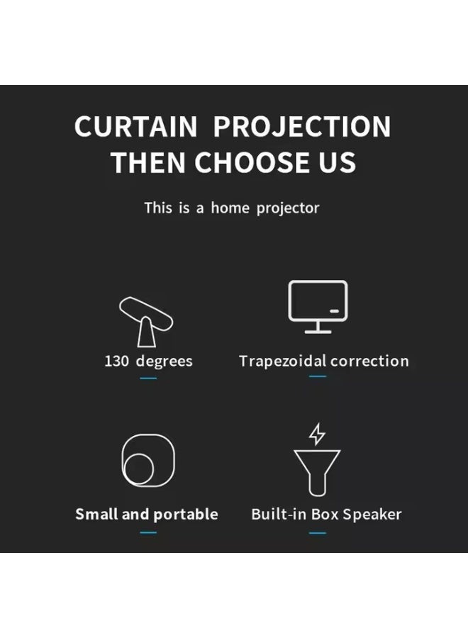 سمارت باري HT11 Portable Android Smart Projector with 4K Support, Wi-Fi and Bluetooth, Auto Keystone Correction, 130 Degree Flip Design, Compatible with HDMI and USB Devices - Image 3