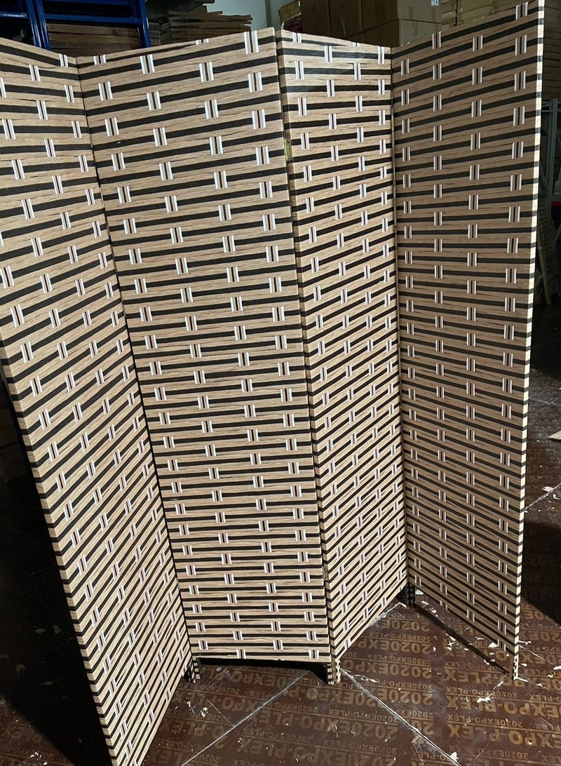 LINGWEI Versatile 4-Panel Bamboo Room Divider – Freestanding, Foldable Privacy Screen with Natural Woven Design – Perfect for Home, Office, or Restaurant - Image 3