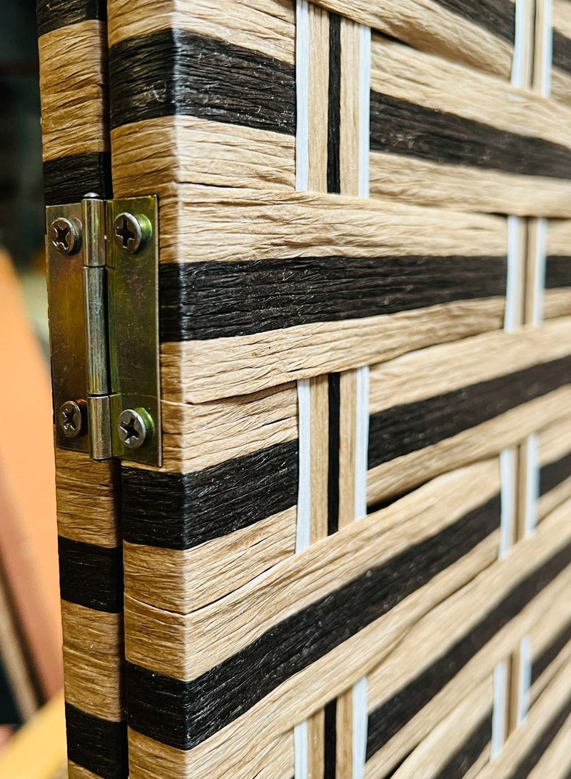 LINGWEI Versatile 4-Panel Bamboo Room Divider – Freestanding, Foldable Privacy Screen with Natural Woven Design – Perfect for Home, Office, or Restaurant - Image 5