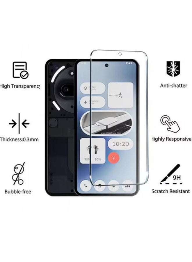 QIRG 2-in-1 set for Nothing Phone 2A Transparent Case + Tempered Glass Screen Protector Acrylic Clear Airbags Shookproof Drop Protection - Image 4