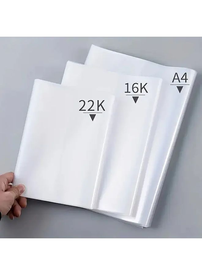 10 Pack Clear A4 Book Covers Durable Scratch Resistant Protective Sheets 16K Size - Image 1