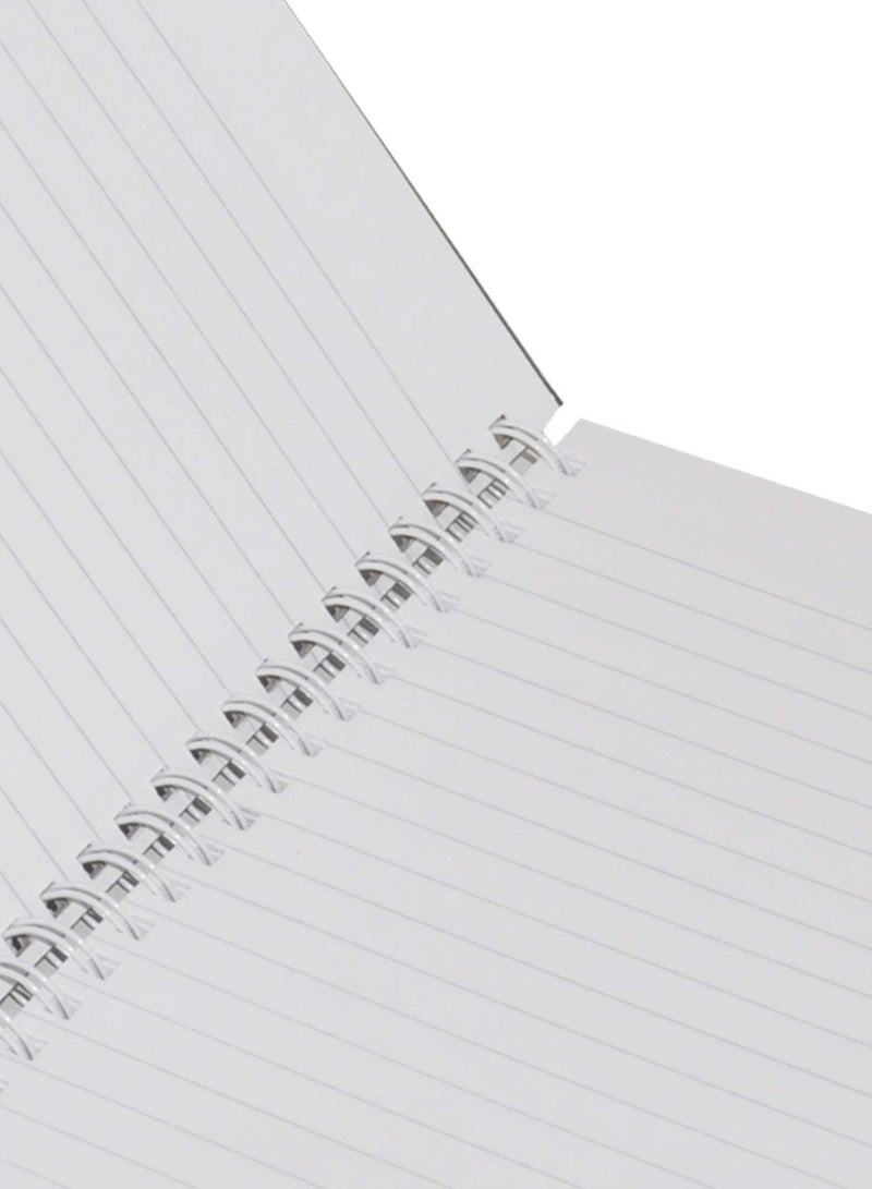 FIS LIGHT Pack of 5  Spiral Hard Cover Note Book 100 Sheets. Size : 9X7 Inches (22.86 X 20.32 CM) -LINBS971001310 - Image 2