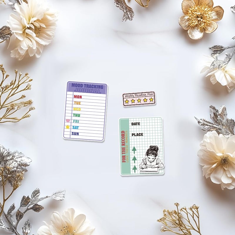 CHGCRAFT Notebook Clear Stamps Diary Transparent Silicone Stamps Silicone Clear Stamp Seals for Cards Making DIY Scrapbooking Photo Journal Album - Image 5