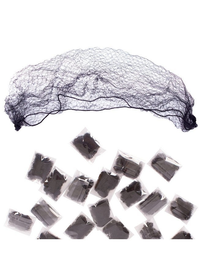 Askuang 10Pcs Black Hair Net 20 Individual Package Elasticity Invisible Elastic Mesh Hair Nets For Women Sleeping Hair Bun Making Ballet Dancer Food Service Cooking Short Wig Packing - Image 3