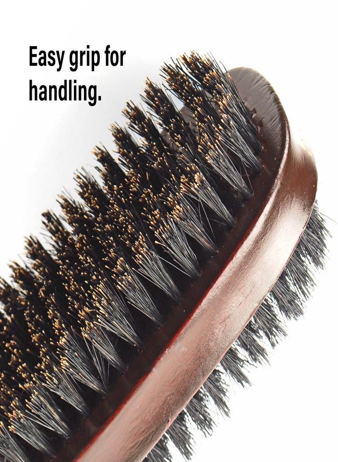Firstline Wav Enforcer Double-Sided Military Boar Bristle Brush, Brown - Image 3