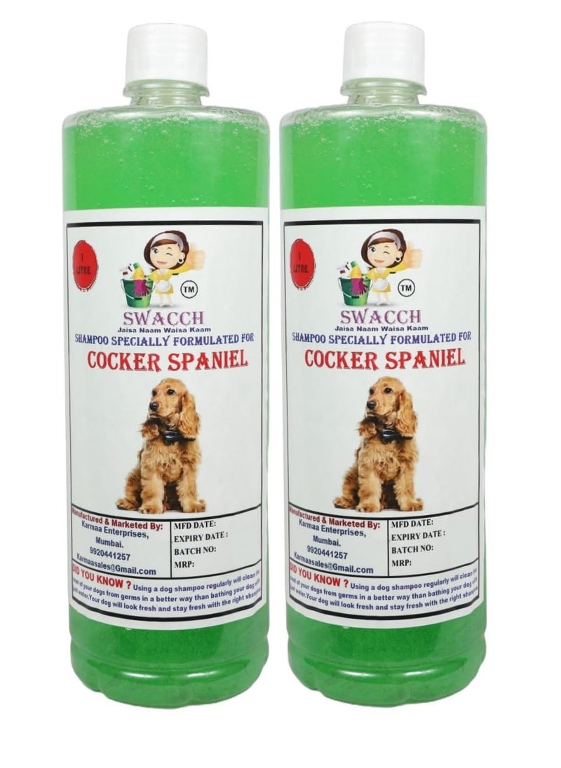 Swacch Pet Shampoo | Puppy Safe Shampoo | PH Balanced | Ditch to Itch for Cocker Spaniel Dog Shampoo 2 Litre (Neem Alovera) + Goofy Ball Chew Toy Combo Pack - Image 2