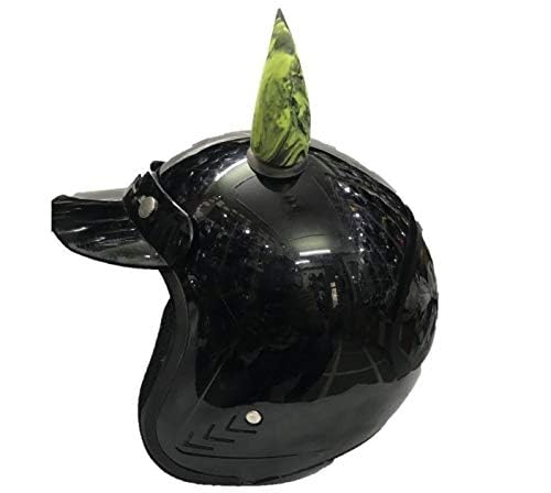 SELVIKE Devil's Helmet Horn with Suction Rubber Pad for All Bikes and Motorcycles (Pack of 2) (Black-Neongreen) - Image 2
