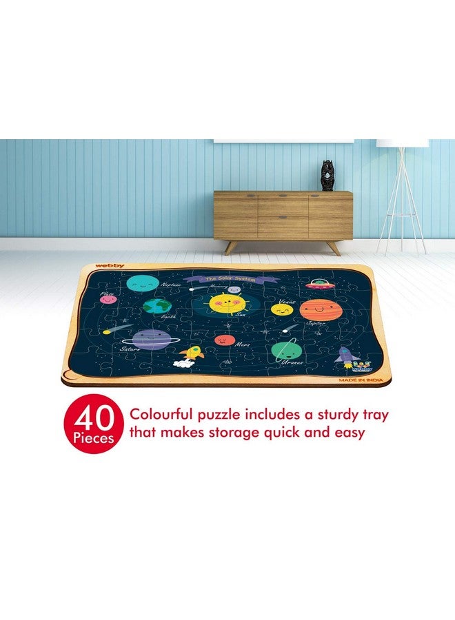 Webby Outer Space Solar System Wooden Jigsaw Puzzle (Multicolour) - 40 Pieces - Image 4