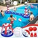 EagleStone Pool Volleyball Net Basketball Hoop Inflatable Pool Floats Toys Swimming Water Games for Adults and Kids 812 Teens Volleyball Court Poolside Floaties - Image 3