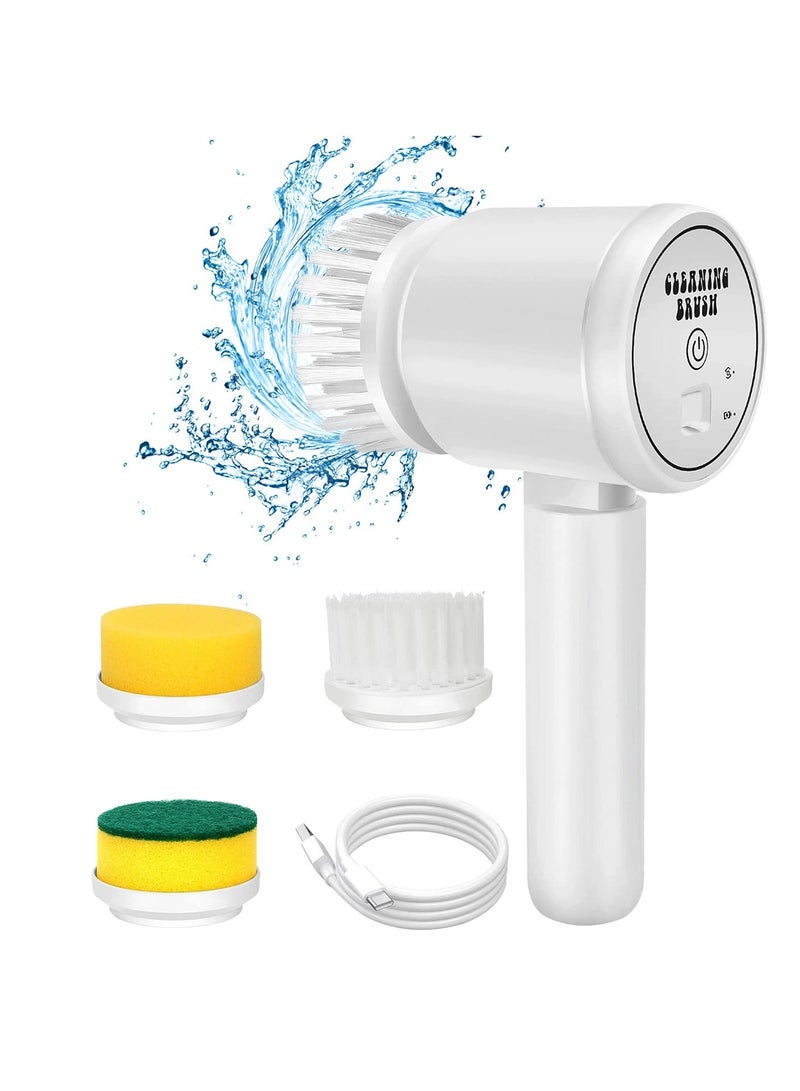 SYOSI Electric Spin Scrubber, Electric Cleaning Brush for Bathroom Rechargeable Scrubber with 3 Replaceable Cleaning Brush Heads for Tub Floor Tile Window Kitchen - Image 1