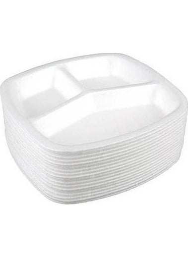 3 Compartment Foam Plate Table Dough 200 PIECES