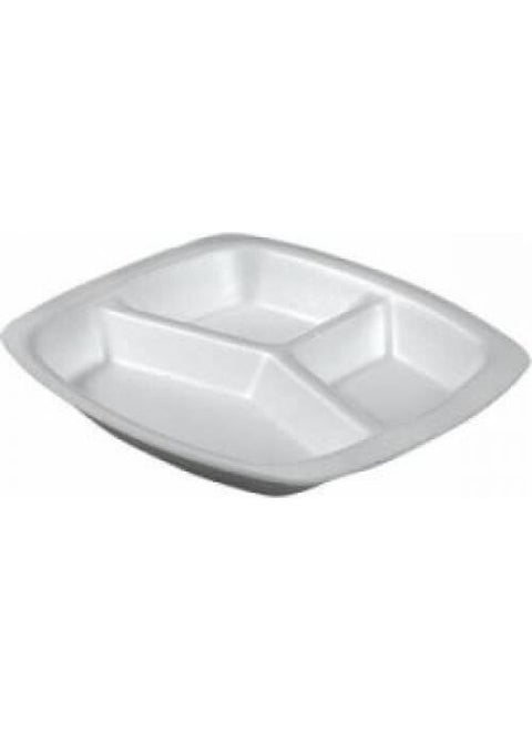 3 Compartment Foam Plate Table Dough 200 PIECES