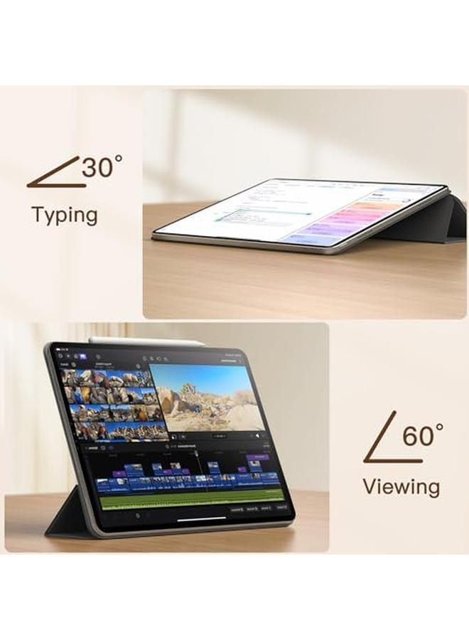 جي تيك جراب مغناطيسي لجهاز iPad Air 11 بوصة M2 2024 وipad Air 5 4 2022 2020 5Th 4Th 10.9 بوصة وipad Pro 11 2018 وغطاء لوحي رفيع بملحق مغناطيسي أسود - Image 5