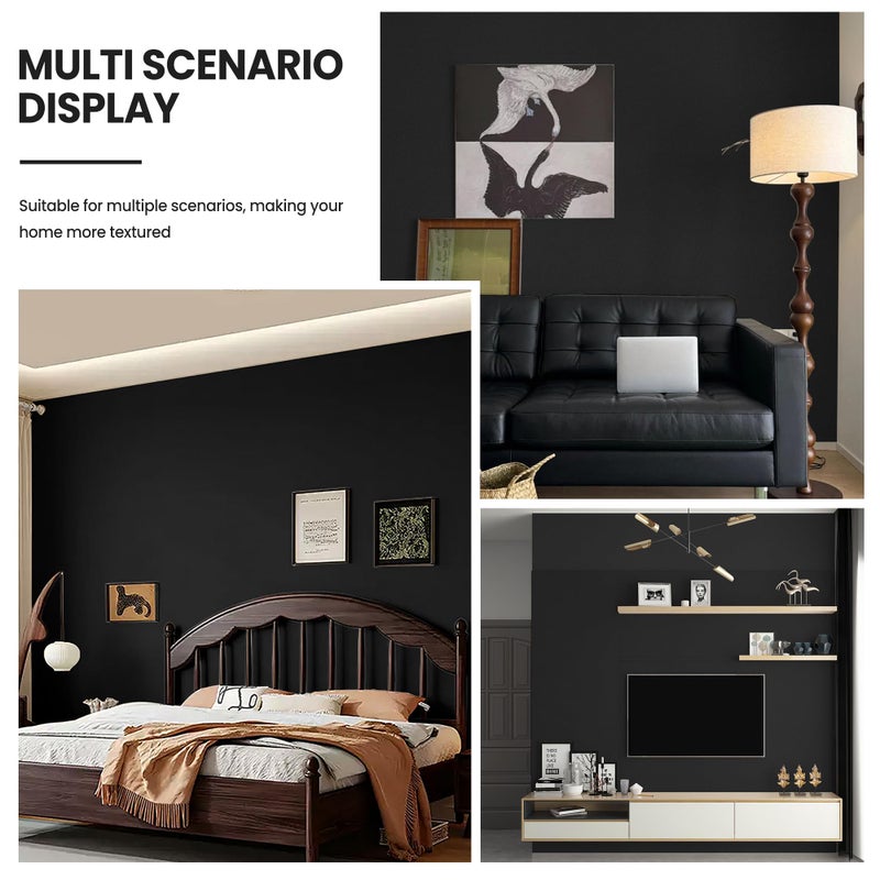 practicalWs Peel and Stick Wallpaper 15.7" x 118" Black Contact Paper for Cabinets and Drawers Removable Wall Paper Self Adhesive Vinyl Film Roll Easy to Apply Bathroom Home Decor Counter Top Covers - Image 5
