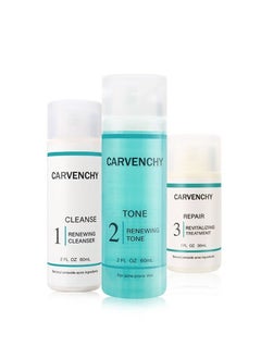 CARVENCHY 3 Step Acne Treatment 30 Day Complete Acne Skin Care Kit  - Image 1
