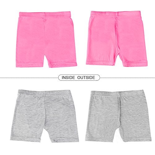 Auranso Girls Dance Shorts Solid Color Safety Bike Shorts Colorful 5-7X - Image 3