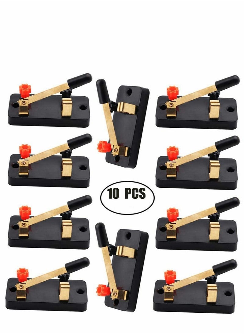 Excefore - 10Pcs Single Pole Single Throw Switch Kit, Perfect for Physics Laboratory, School Electronic Experimenting - Image 1