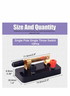 Excefore 10Pcs Single Pole Single Throw Switch Kit, Perfect for Physics Laboratory, School Electronic Experimenting  - Image 4