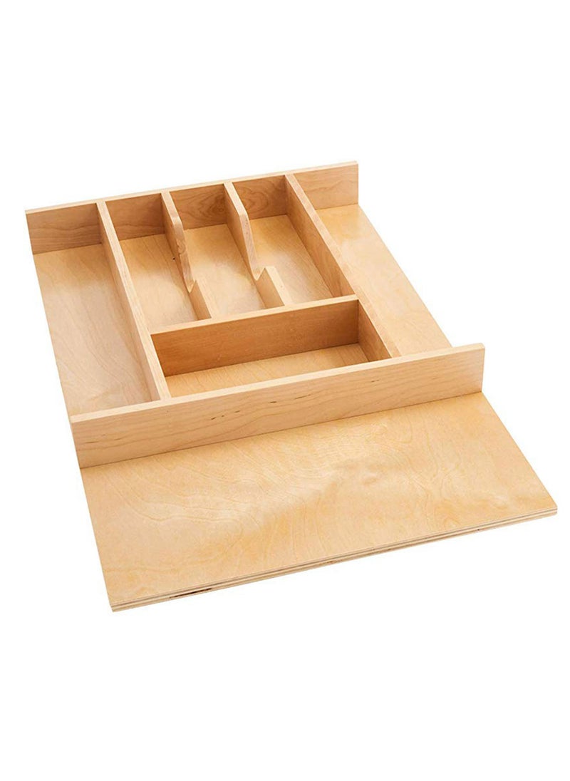 Rev-A-Shelf RevAShelf TrimtoFit Silverware Drawer Organizer For Kitchen Utensil Cutlery Cabinet Storage Natural Maple Wood 7 Compartment Tray Insert 4WCT1SH 