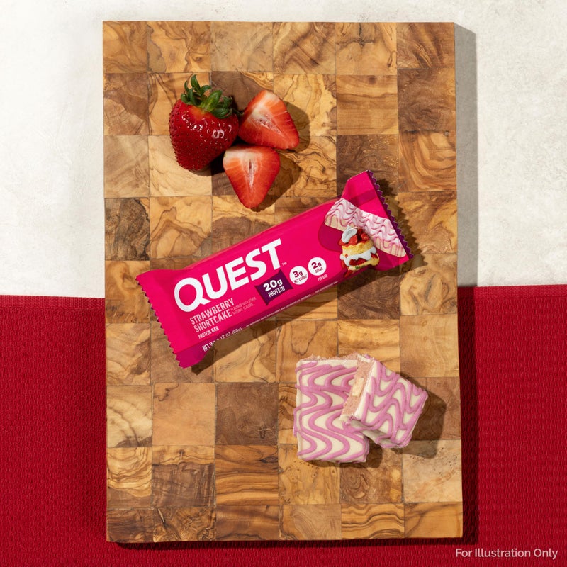 Quest Nutrition Protein Bars, Strawberry Shortcake, 20g Protein, 2g Sugar, 3g Net Carbs, 10g Fiber, Gluten Free, 12 Count - Image 5