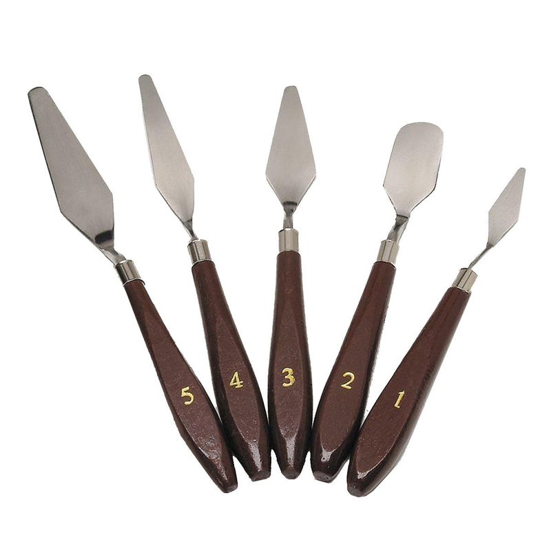 GOFRIEND 5Piece Painting Knife Set GoFriend Stainless Steel Spatula Palette Knife Painting Mixing Scraper Oil Painting Accessories Color Mixing
