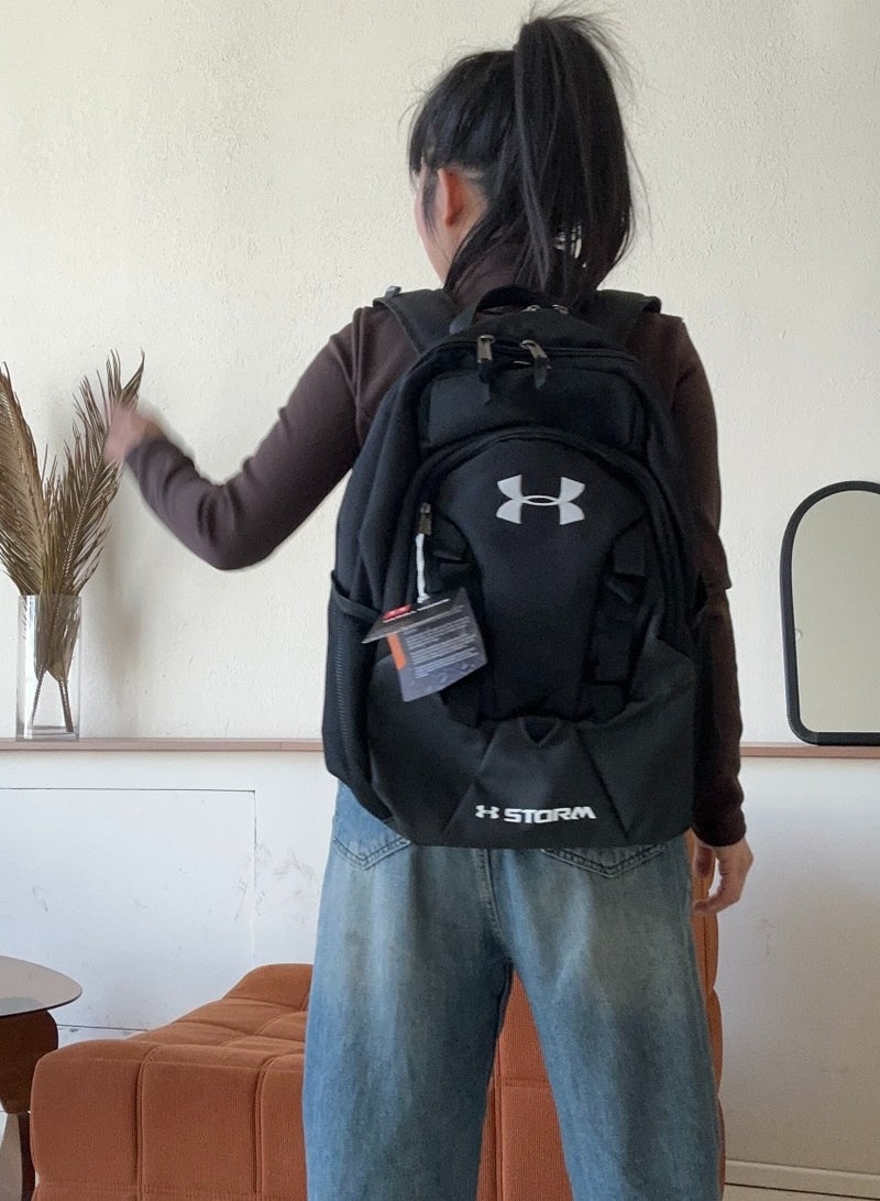 اندر ارمر 【موسم المدرسة】 حقيبة ظهر مدرسية ذات سعة كبيرة بسحاب ومطبوعة، حقيبة ظهر كلاسيكية للطلاب، حقيبة ظهر للكمبيوتر المحمول، حقيبة ظهر ملونة - Image 4