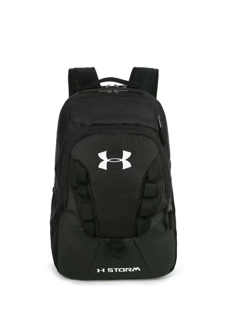 اندر ارمر 【موسم المدرسة】 حقيبة ظهر مدرسية ذات سعة كبيرة بسحاب ومطبوعة، حقيبة ظهر كلاسيكية للطلاب، حقيبة ظهر للكمبيوتر المحمول، حقيبة ظهر ملونة - Image 1