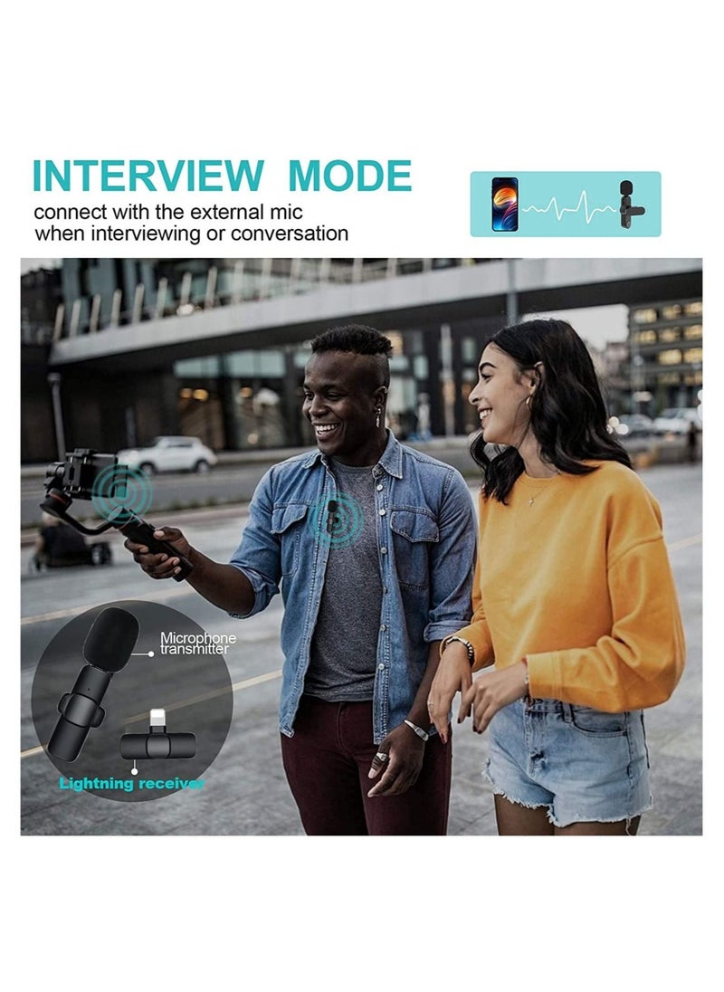 Generic - Wireless Lavalier Microphone for iPhone iPad Mini Mic for YouTube Facebook Live Stream TikTok Vlog Zoom Video Recording - Noise Reduction/No APP & Bluetooth Needed - Image 1