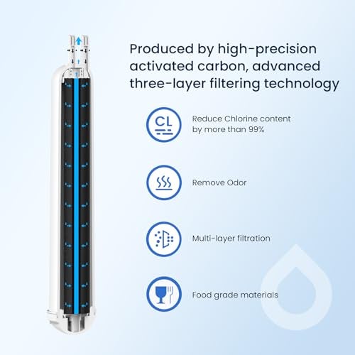 GLACIER FRESH فلتر مياه الثلاجة GLACIER FRESH EDR3RXD1 متوافق مع 4396841، KAD3RXD1، WHR3RXD1، 4396841، 4396710، فلتر 3، 46-9083، 46-9030، 9030، 9083، عبوة 3 - Image 5