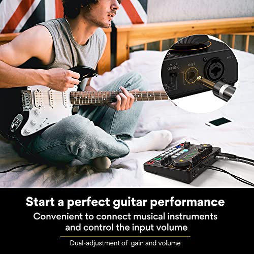 MAONO Audio Interface, MaonoCaster 10-Channel Podcast mixer with Pro-preamp, 48V Phantom Power, Bluetooth, 11 Customize sound pads for Recording, Streaming, Youtube, TikTok, PC, Guitar (AME2) - Image 4