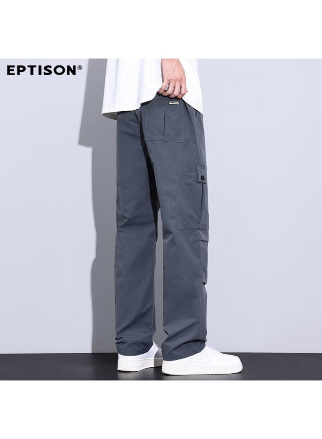 EPTISON Yipintiancheng Casual Pants For Men, Summer Lightweight Trousers, Drawstring Straight-leg Sports Cargo Casual Pants For Men - Image 5