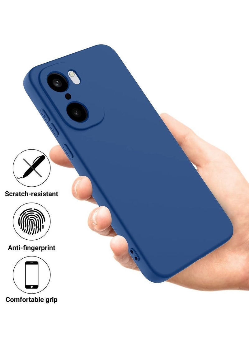 Wtech Oneplus 15R 5G 2025 Premium Soft Liquid Silicone Case Cover (MCRPSN) - Navy Blue - Image 2