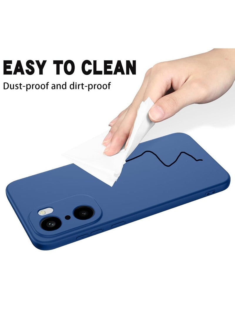 Wtech Oneplus 15R 5G 2025 Premium Soft Liquid Silicone Case Cover (MCRPSN) - Navy Blue - Image 4