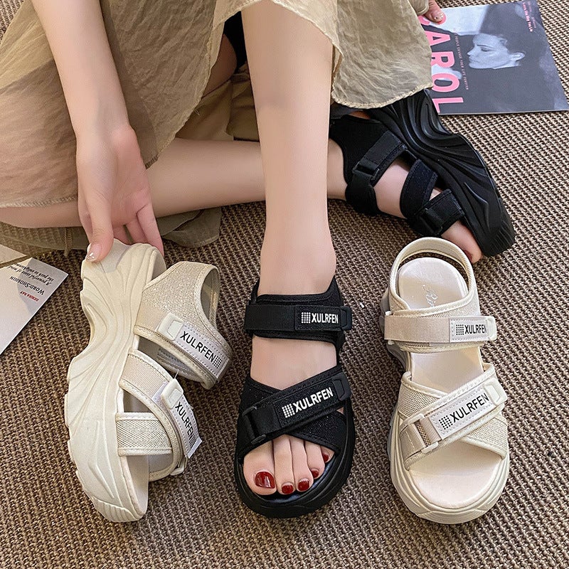 Sports Sandals Women'S 2023 Style Platform Women'S Shoes Fashionable Roman Velcro Casual Shoes - Image 4