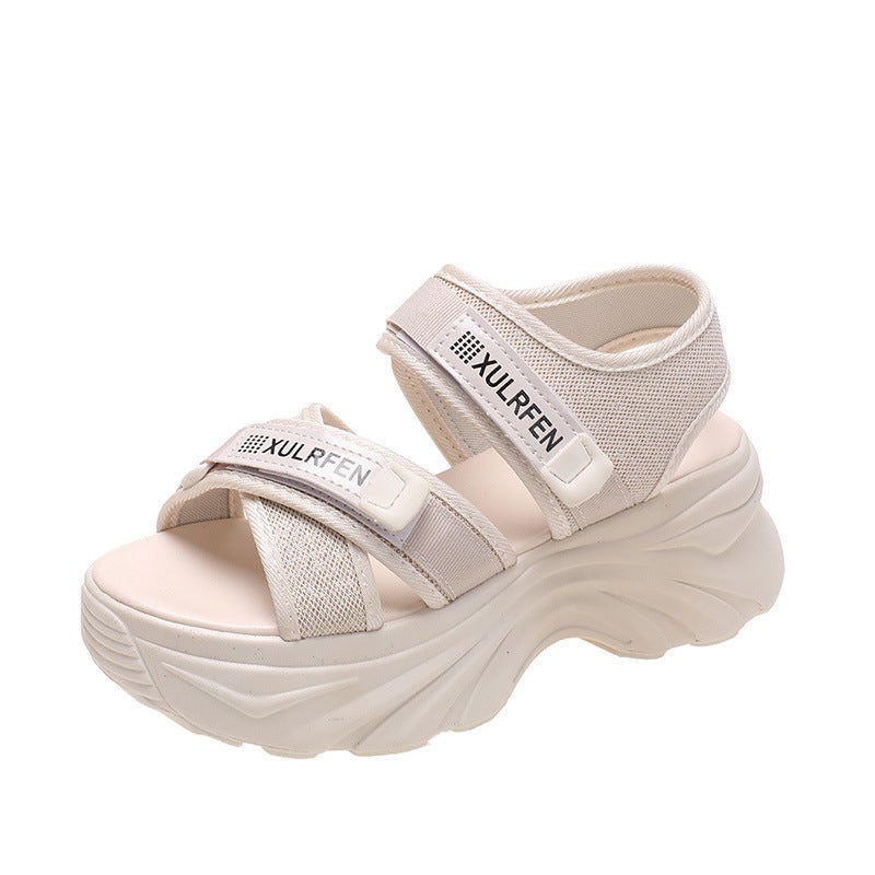 Sports Sandals Women'S 2023 Style Platform Women'S Shoes Fashionable Roman Velcro Casual Shoes - Image 1