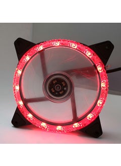 Generic Aurora Eclipse 16LED 12025 Dual Ring PC Case FanIce drill Red Ice drill Red 