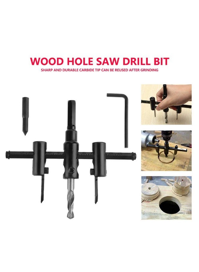 JZS Adjustable Hole Saw Circle Cutter Drill Bit Tool Saw Round Cutting for Drywall Wood,30-120mm - Image 4