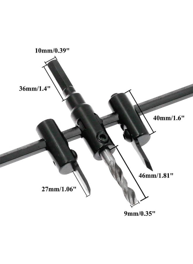 JZS Adjustable Hole Saw Circle Cutter Drill Bit Tool Saw Round Cutting for Drywall Wood,30-120mm - Image 2
