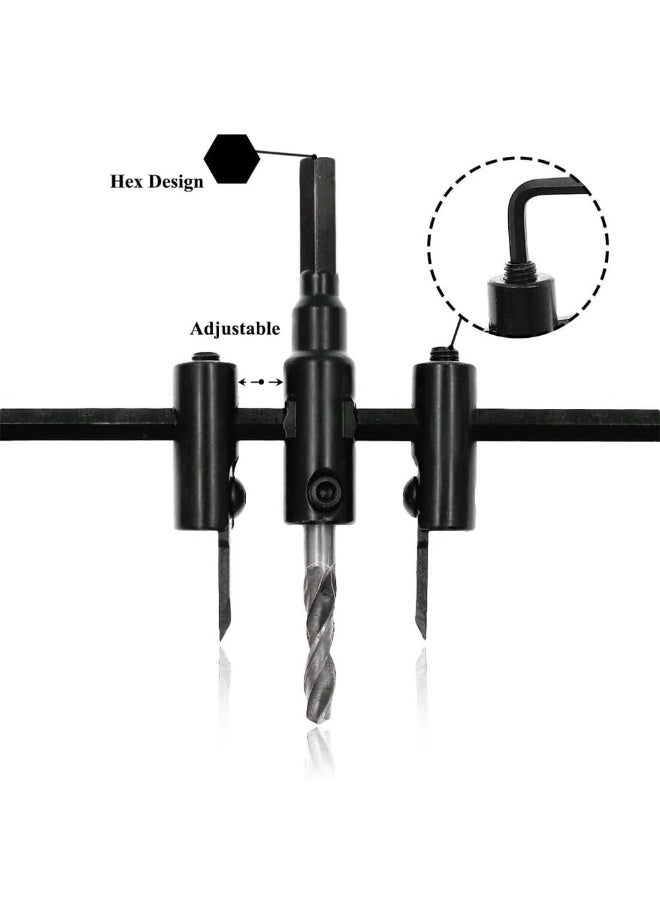 JZS Adjustable Hole Saw Circle Cutter Drill Bit Tool Saw Round Cutting for Drywall Wood,30-120mm - Image 3
