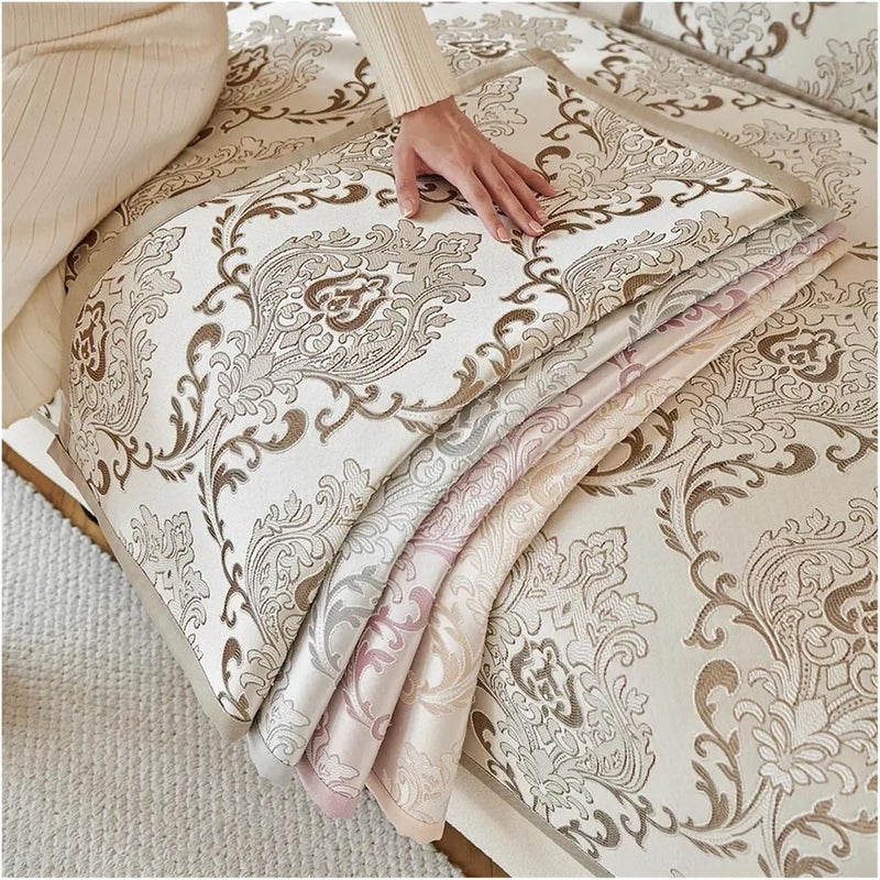Vintage Sofa Cover Universal Non-Slip Sofa Mat High Precision Jacquard Cover Towel Pad Modern Washable Couch Slipcovers Living Room(Khaki,70x120cm 1pcs) - Image 2