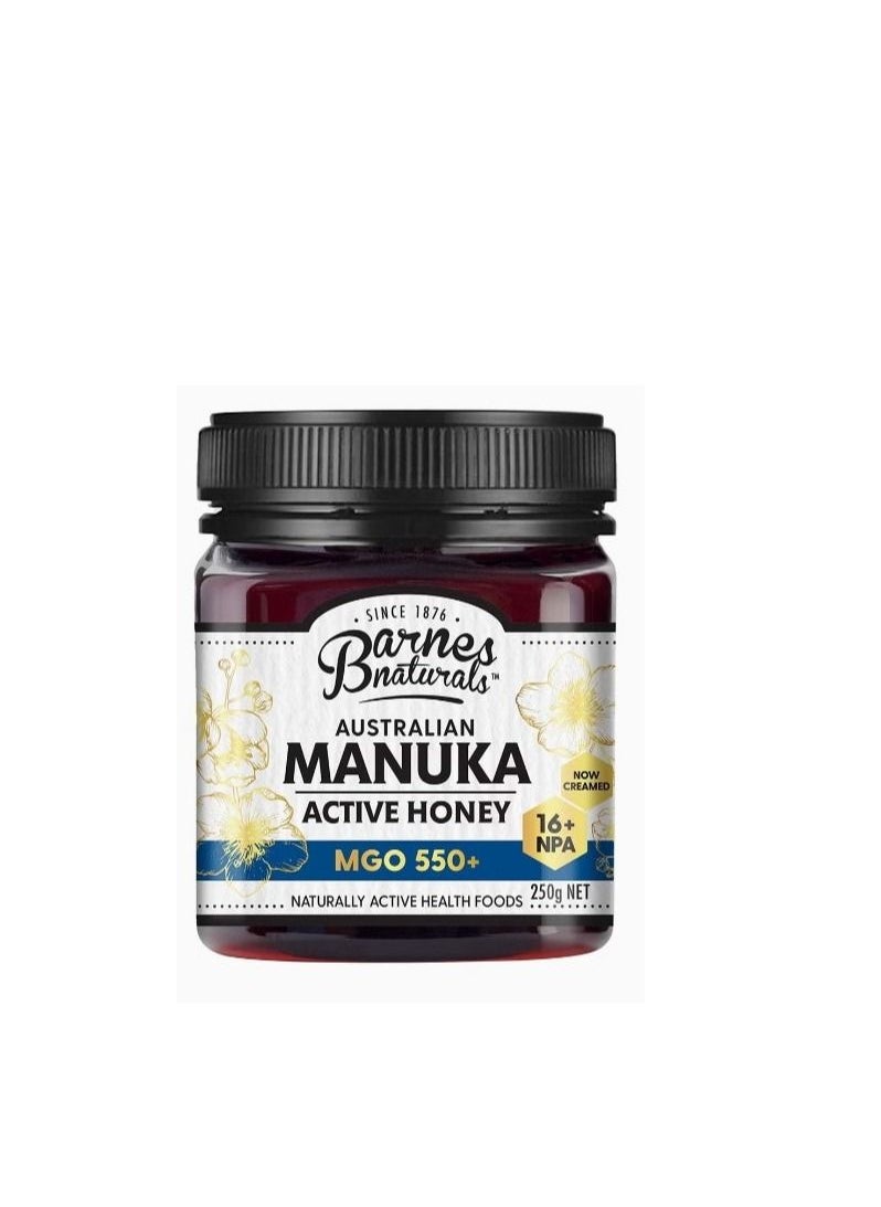 Barnes Natural Barnes Naturals Australian Manuka Active Honey MGO-550+, 250 gm 
